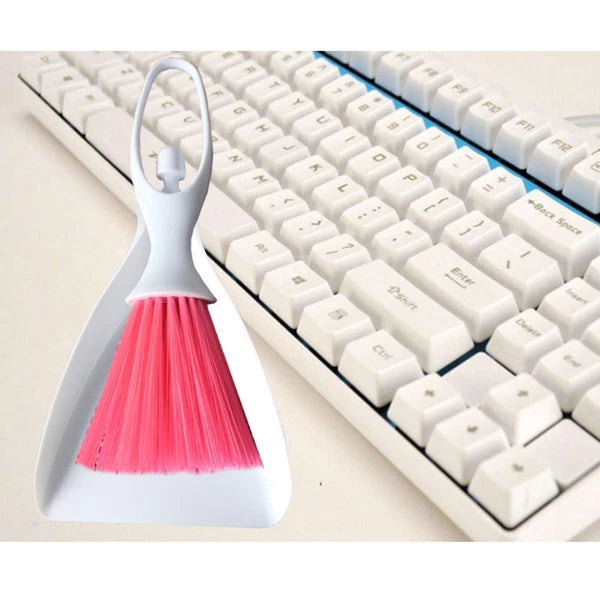 2 Sets Desktop Broom Table Dustpan Brush Cleaner Cleaning Utensils