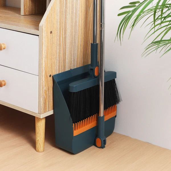 Stand up Broom Cleaning Mop Push Folding Set Floor 3 Piece Child