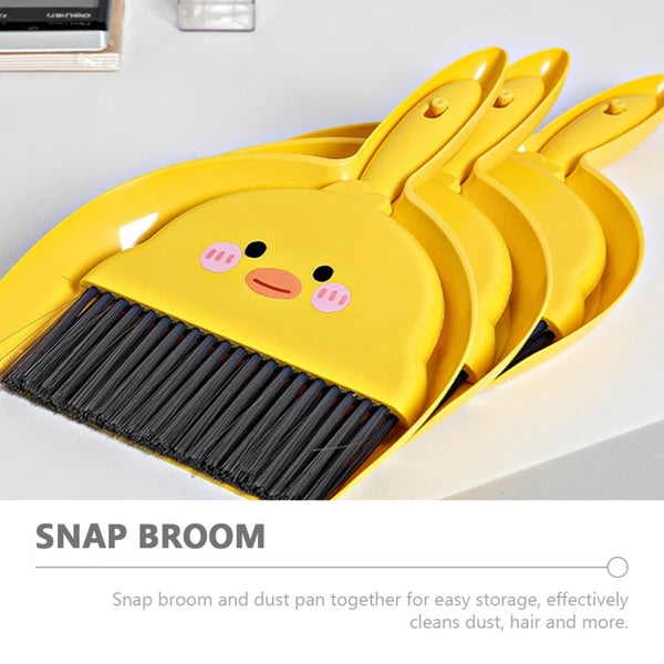 2 Sets Dustpan and Brush Mini Broom Pupils Child Sweeping Tool Desktop