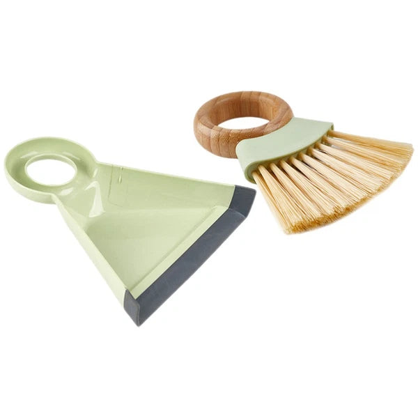 Mini Broom Dustpan Set Duster for Car Air Vent Computer Cleaning Brush