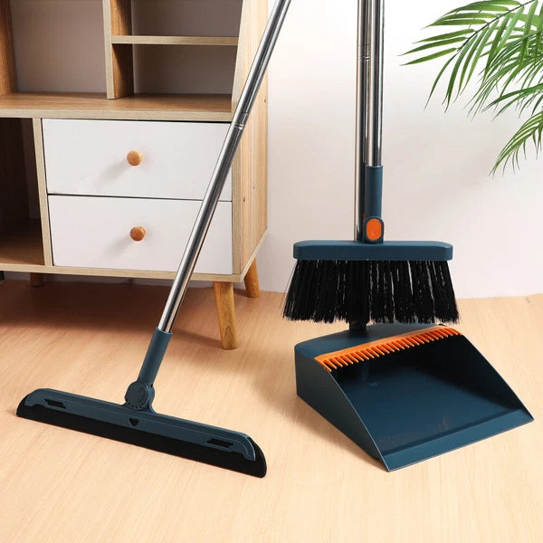 Stand up Broom Cleaning Mop Push Folding Set Floor 3 Piece Child