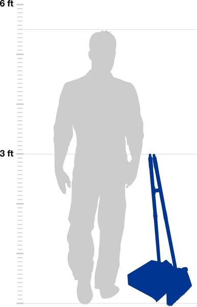 Carlisle Duo-Pan Upright Dustpan & Broom Set for Floor Cleaning - Black