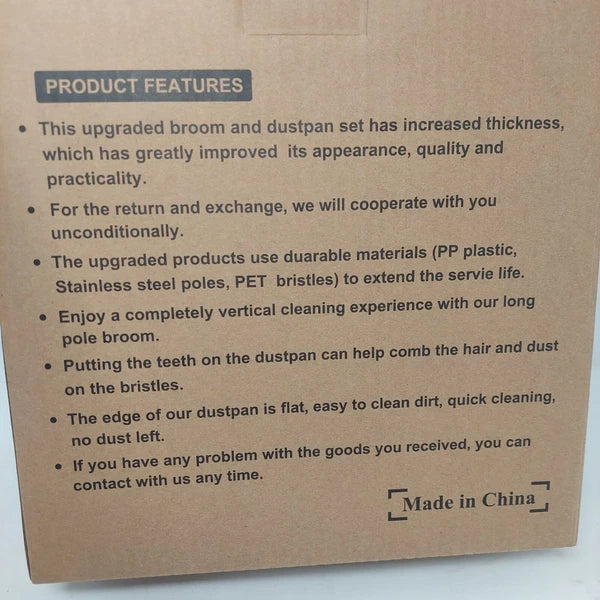 Sage Green Broom And Dustpan Set Foldable Extendable Floor Cleaning Tools