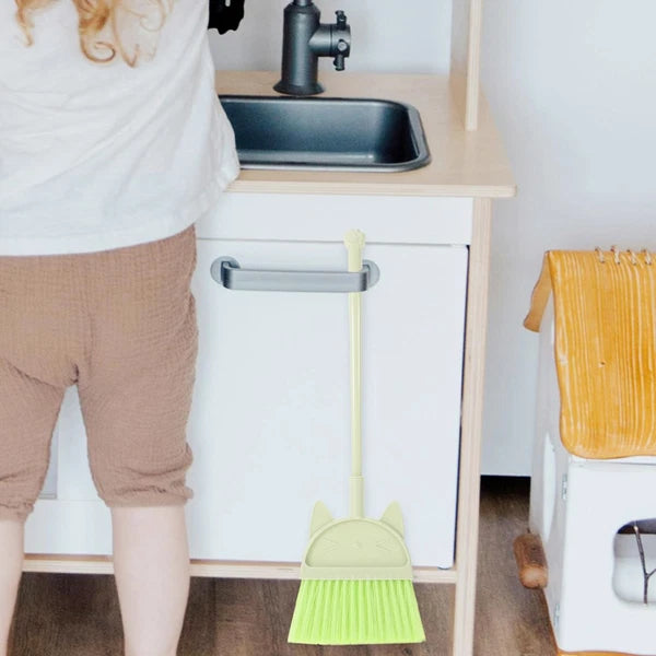 2 Pcs Children's Broom Set Toddler Kids Dustpan and Crumb Sweeper