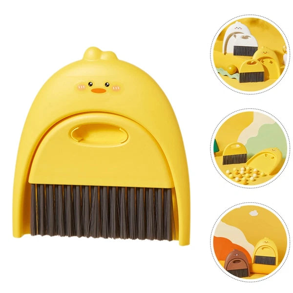 Mini Dustpan Broom Set Toddler Dad Sweeping Countertop Brush and