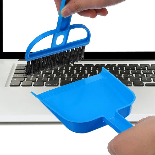 3 Sets Of Handheld Desktop Cleaning Tools Household Tiny Dustpans Brooms