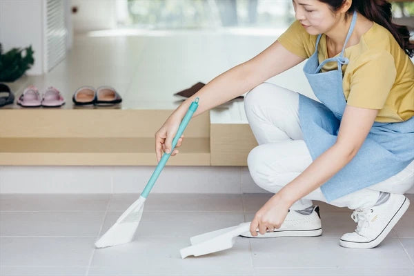 Yamazaki Sangyo Broom and Dustpan Set, Mini, Short Handle, Garden Broom, PP, Pol